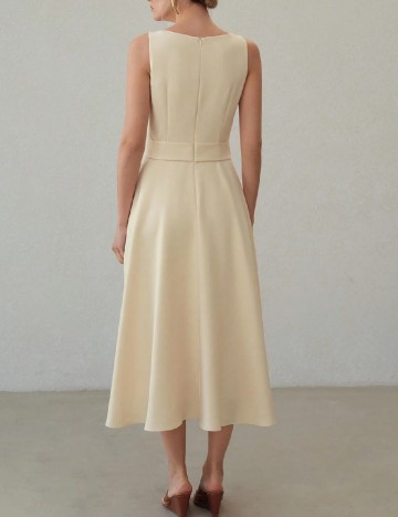 Rochie medie MOTF, crem