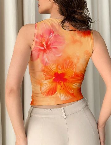 Top SHEIN CURVE, portocaliu