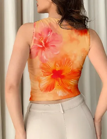 Top SHEIN CURVE, portocaliu