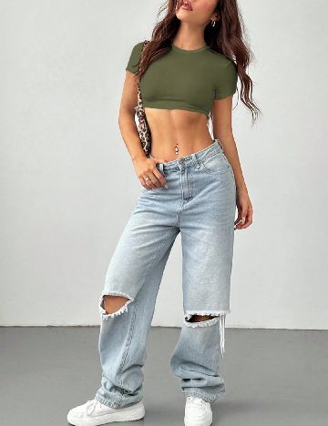 Top SHEIN, verde