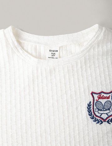 Tricou Shein Kids, alb
