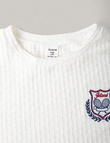Tricou Shein Kids, alb
