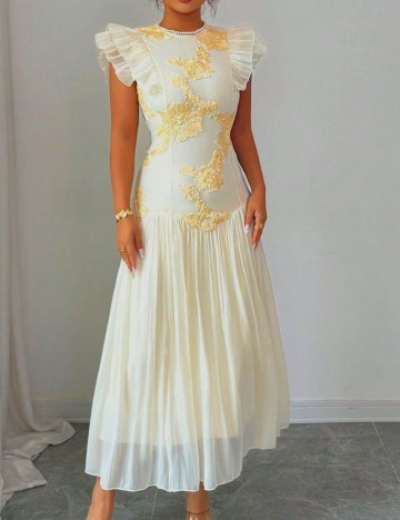 Rochie lunga SHEIN, crem