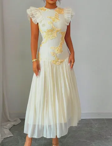 Rochie lunga SHEIN, crem