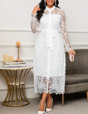 Rochie medie SHEIN, alb