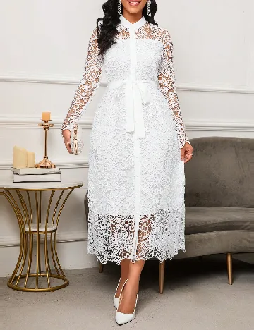 Rochie medie SHEIN, alb