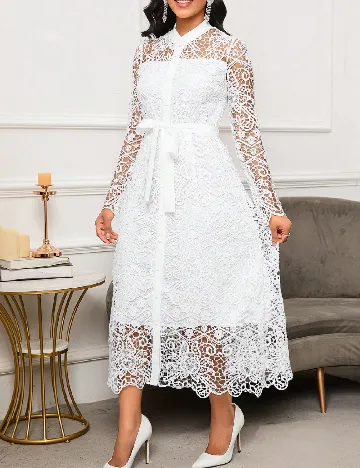 Rochie medie SHEIN, alb