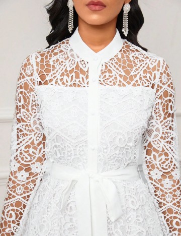 Rochie medie SHEIN, alb