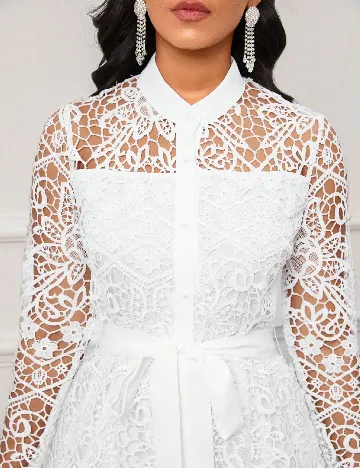 Rochie medie SHEIN, alb