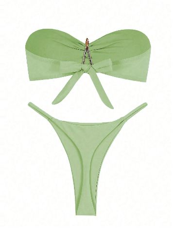 Costum de baie SHEIN, verde