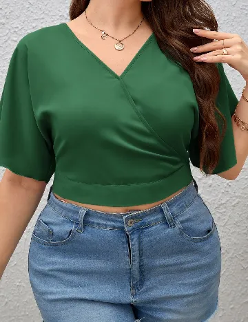 Bluza SHEIN CURVE, verde