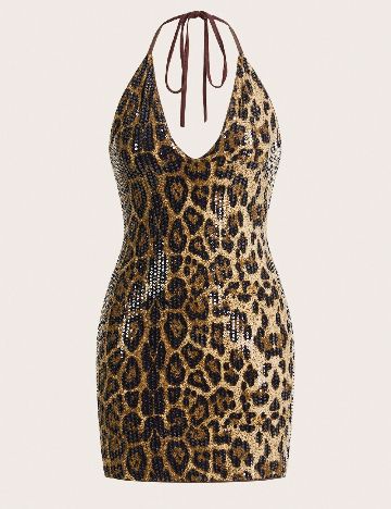 Rochie scurta SHEIN, animal print