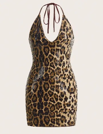 Rochie scurta SHEIN, animal print