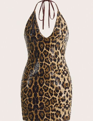 Rochie scurta SHEIN, animal print