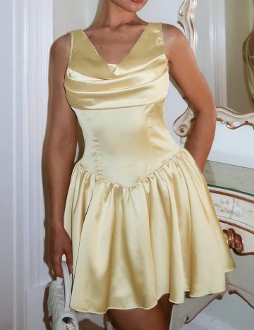 Rochie scurta SHEIN, galben
