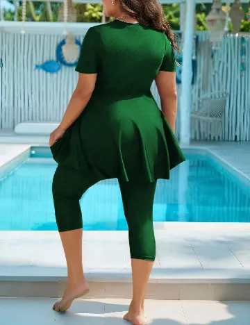 Costum de baie SHEIN CURVE, verde