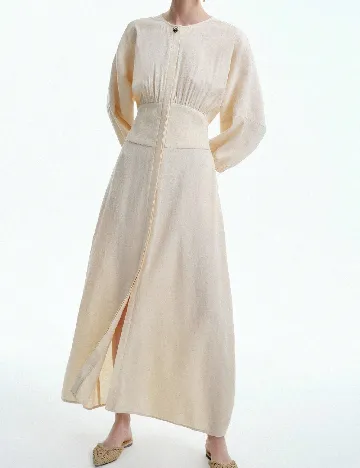 Rochie lunga SHEIN, crem