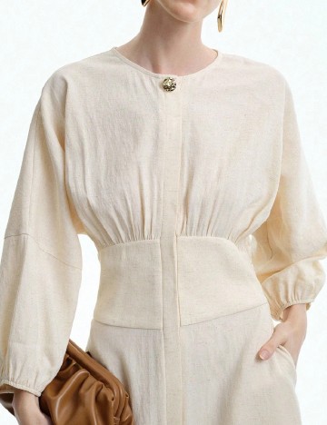 Rochie lunga SHEIN, crem