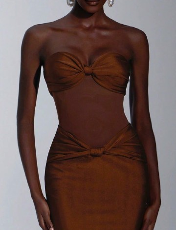 Rochie lunga SHEIN, maro