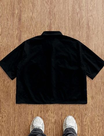 Camasa SHEIN, negru/roz