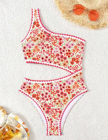 Costum de baie SHEIN, floral print