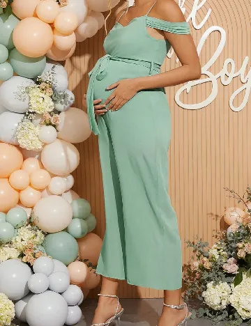Salopeta SHEIN Maternity, verde