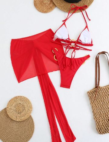 Costum de baie SHEIN, rosu