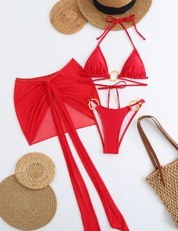 Costum de baie SHEIN, rosu