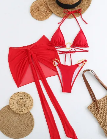 Costum de baie SHEIN, rosu