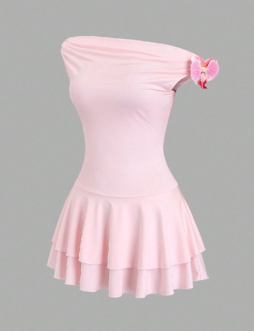 Rochie scurta SHEIN, roz
