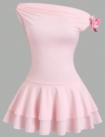 Rochie scurta SHEIN, roz