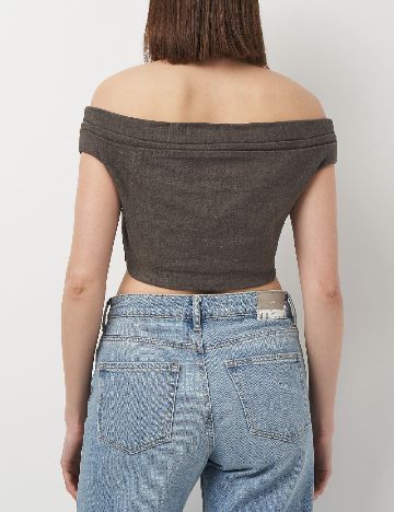 Top Zara, gri inchis