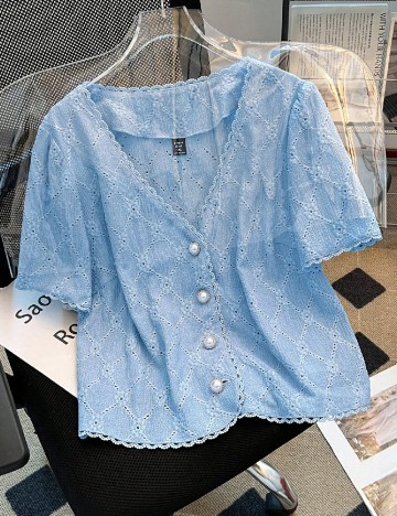 Bluza SHEIN CURVE, albastru