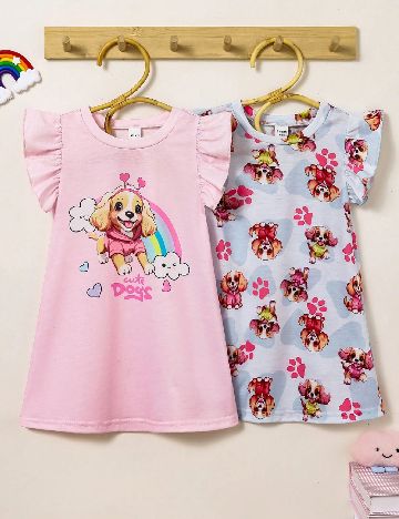Set Rochii 2 bucati Shein Kids, mix culori