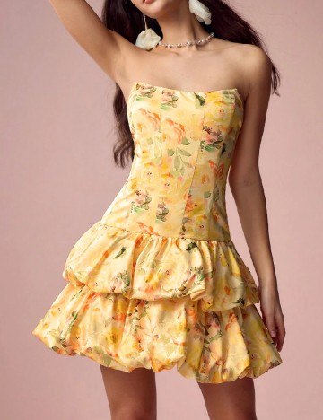 Rochie scurta SHEIN, galben