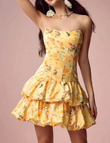 Rochie scurta SHEIN, galben