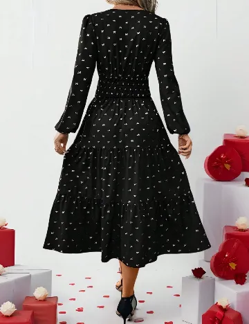 Rochie medie SHEIN, negru/auriu