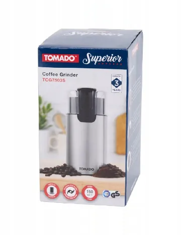 Râșniță electrică de cafea, 150W TOMADO, argintiu