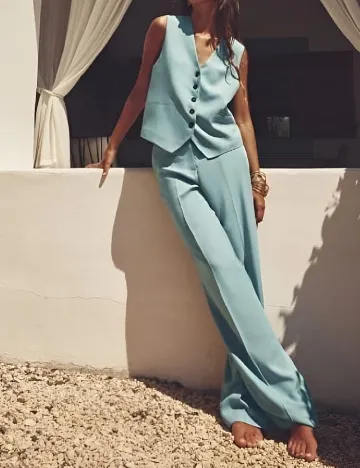 Pantaloni Zara, albastru deschis