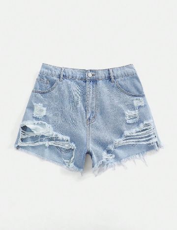 Pantaloni scurti SHEIN CURVE, albastru