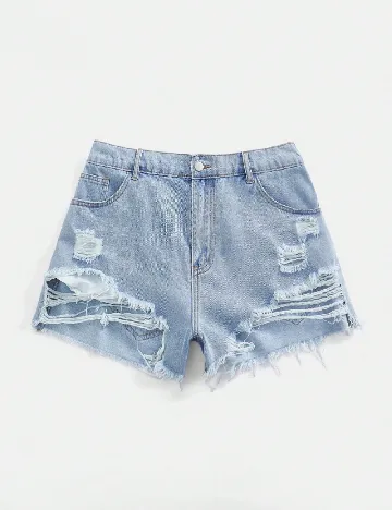Pantaloni scurti SHEIN CURVE, albastru