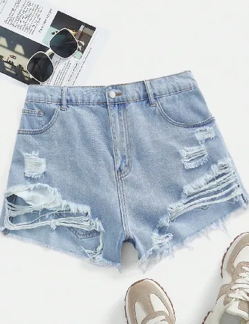 Pantaloni scurti SHEIN CURVE, albastru