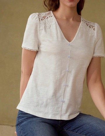Bluza MOTF, alb