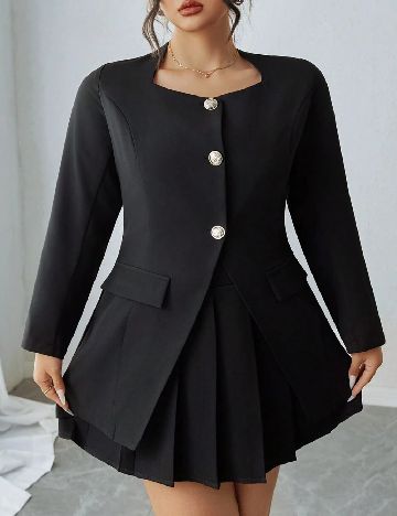 Sacou SHEIN CURVE, negru