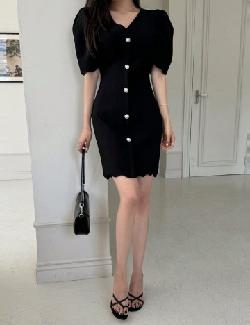 Rochie scurta Dazy, negru
