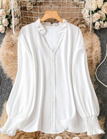 Bluza SHEIN CURVE, alb