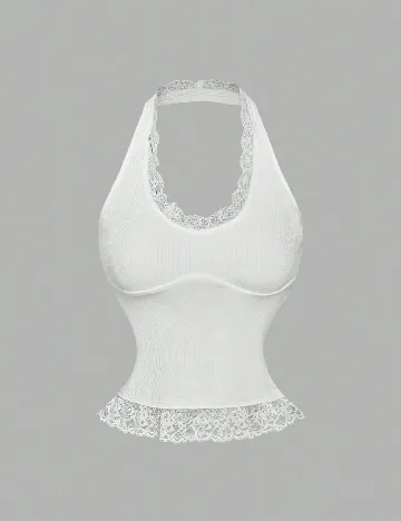 Top SHEIN, alb