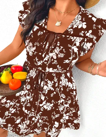 Rochie scurta SHEIN CURVE, maro