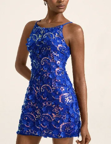Rochie scurta Aveloria, albastru