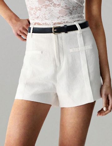 Pantaloni scurti SHEIN, alb
